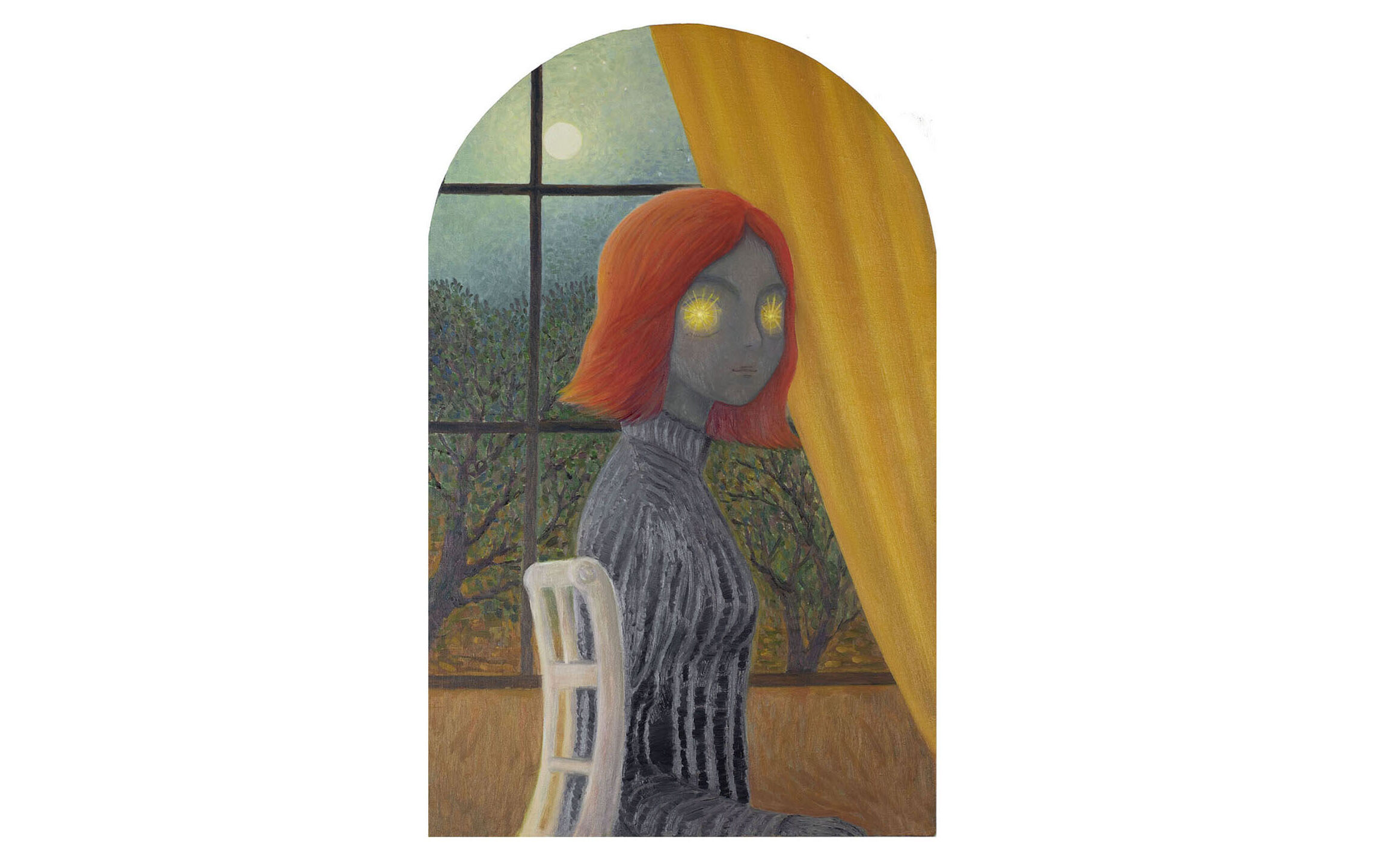 The Author, oil on linen, 43 x 68.5 cm (17 x 27”), 2022