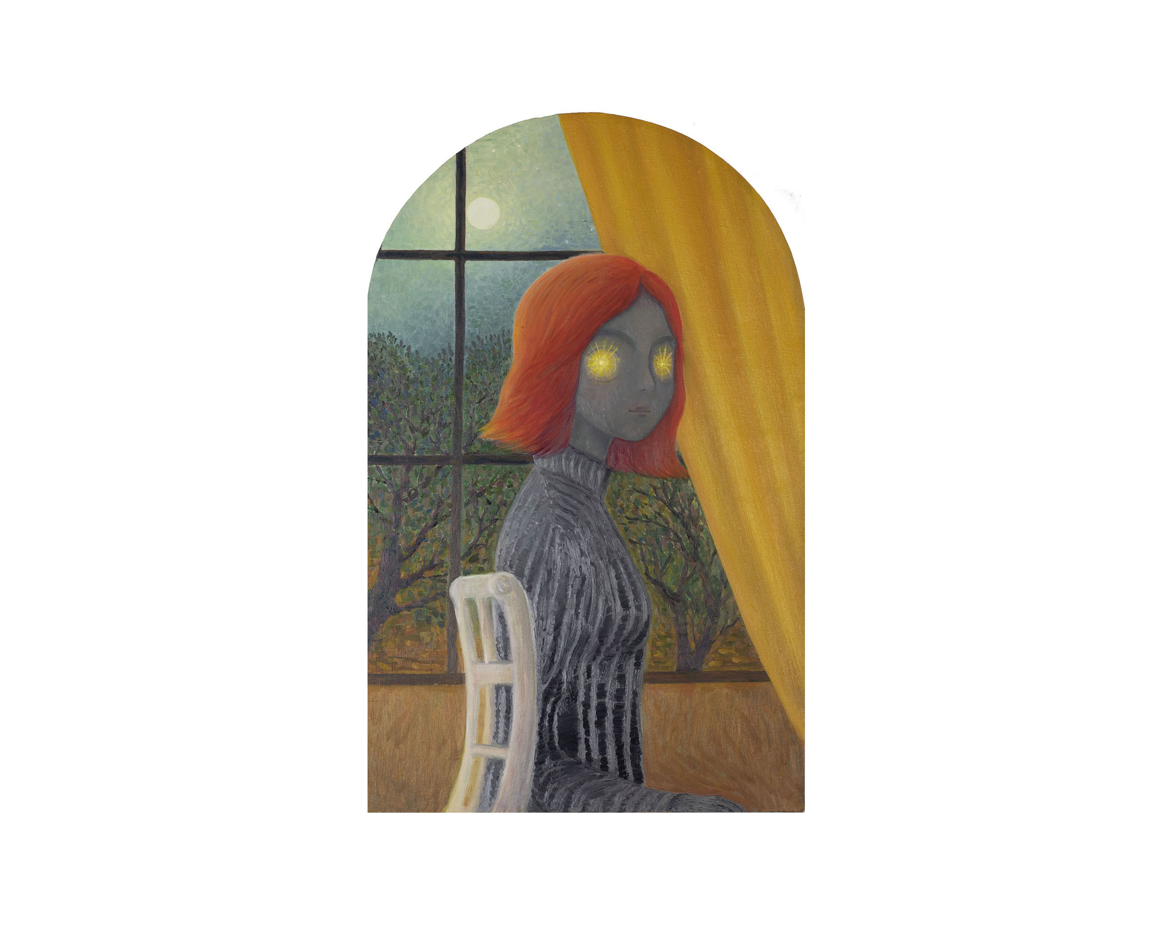 The Author, oil on linen, 43 x 68.5 cm (17 x 27”), 2022